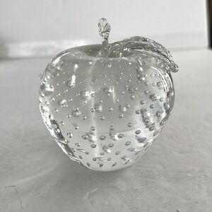 Vintage Handmade Pairpoint Control Bubble Apple Paperweight